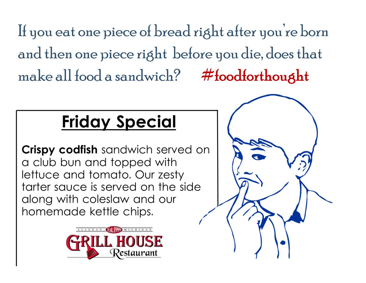 TheGrillHouse's tweet photo. #foodforthought https://t.co/5wPSSWZVo2