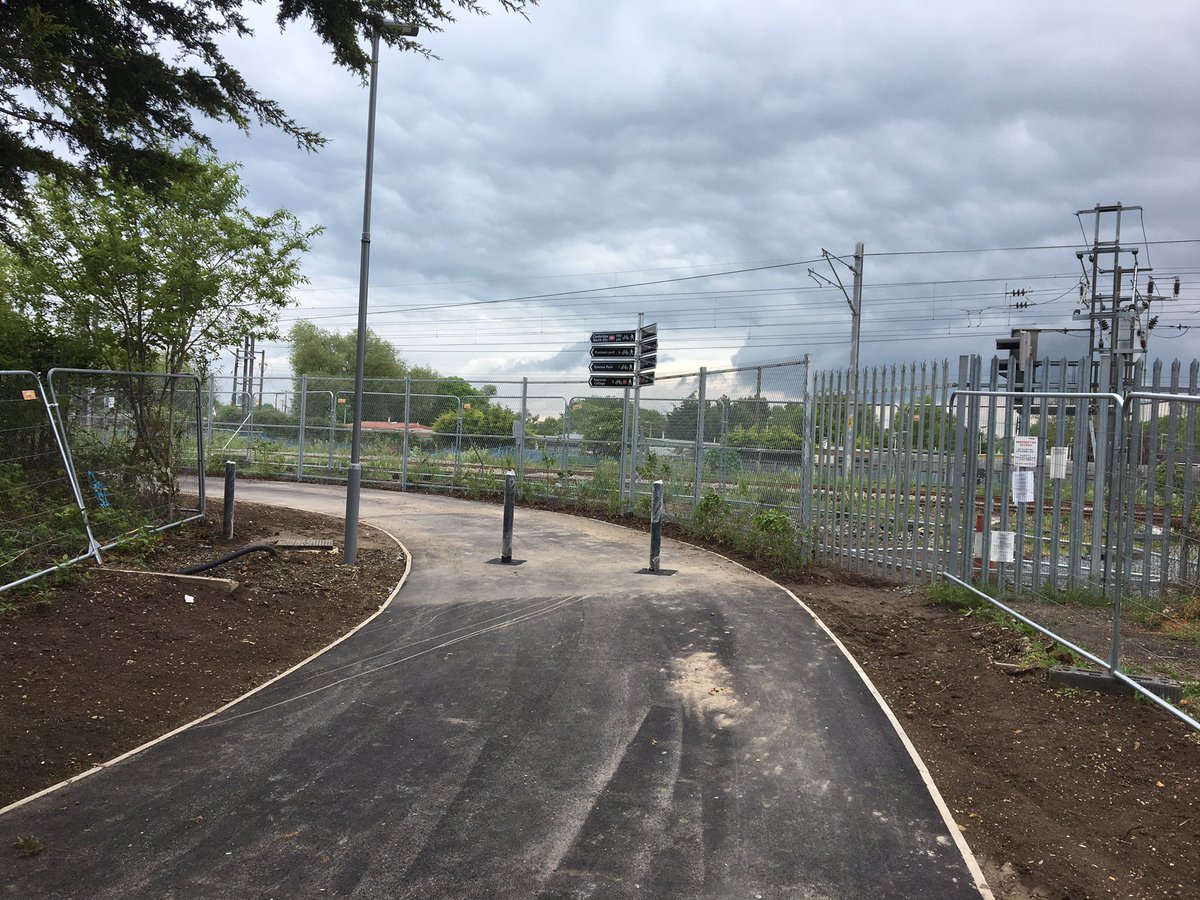 RTaylorUK's tweet photo. Cambridge North station being prepared for the first trains on Sunday. https://t.co/dSyQfROFKo