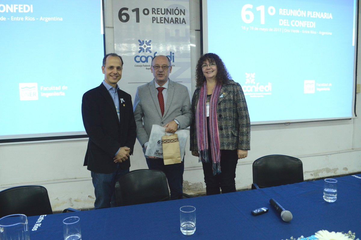 fi_uner's tweet photo. 1 Facultad, 2 Eventos. @AlborCantard de visita en la @fi_uner en el marco de la 61° Reunión Plenaria del #CONFEDI y el #IVFaei https://t.co/Wu1QFnpd8X