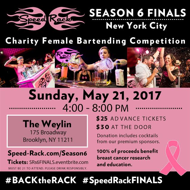 BarSmarts's tweet photo. NYC - @Speed_Rack Season 6 Finals this Sunday 4-8pm @weylin1875 | Support your local bartending community! #backtherack #speedrackfinals https://t.co/IUUyYSvkPi