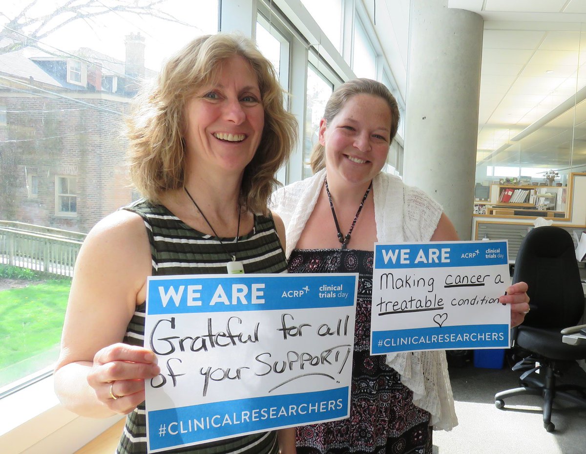 #CCTG #ClinicalResearchers have many reasons to be proud of the work they do to improve cancer care for patients #ClinicalTrialsDay