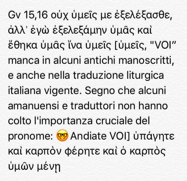 domenicosaretto's tweet photo. @FilomenaGallo55 «Non voi avete scelto me, ma io ho scelto voi e vi ho costituiti perché andiate VOI e portiate frutto...».
#copiatori #traduttori #traditori https://t.co/q2ljQ7YWaJ