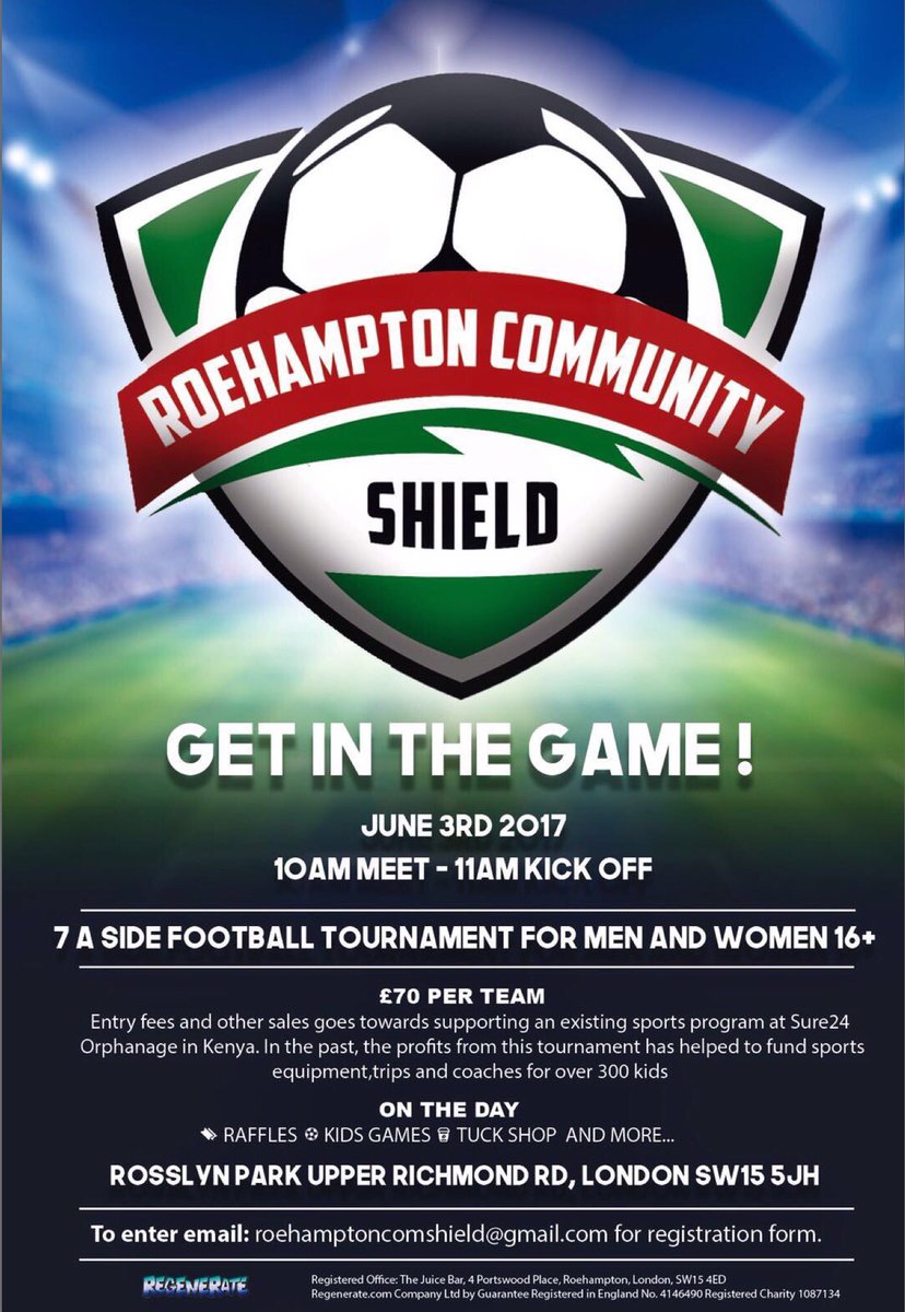 UoRSFC's tweet photo. Students, Staff &amp; Alumni get involved !!!! ⚽️ @regenerateuk @RoehamptonUni @RoehamptonAlum @sportroehampton https://t.co/TIVSH5A2rt