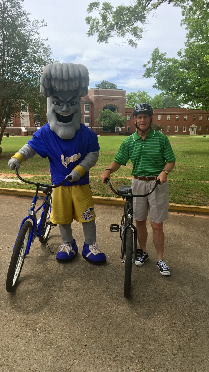 GaSouthwestern's tweet photo. Today is a great day for #BiketoWorkDay. Mayor Blount will be leading a ride from GSW to Rylander Park in just a few mins! #PartOfTheStorm https://t.co/4k0dxPVXX4