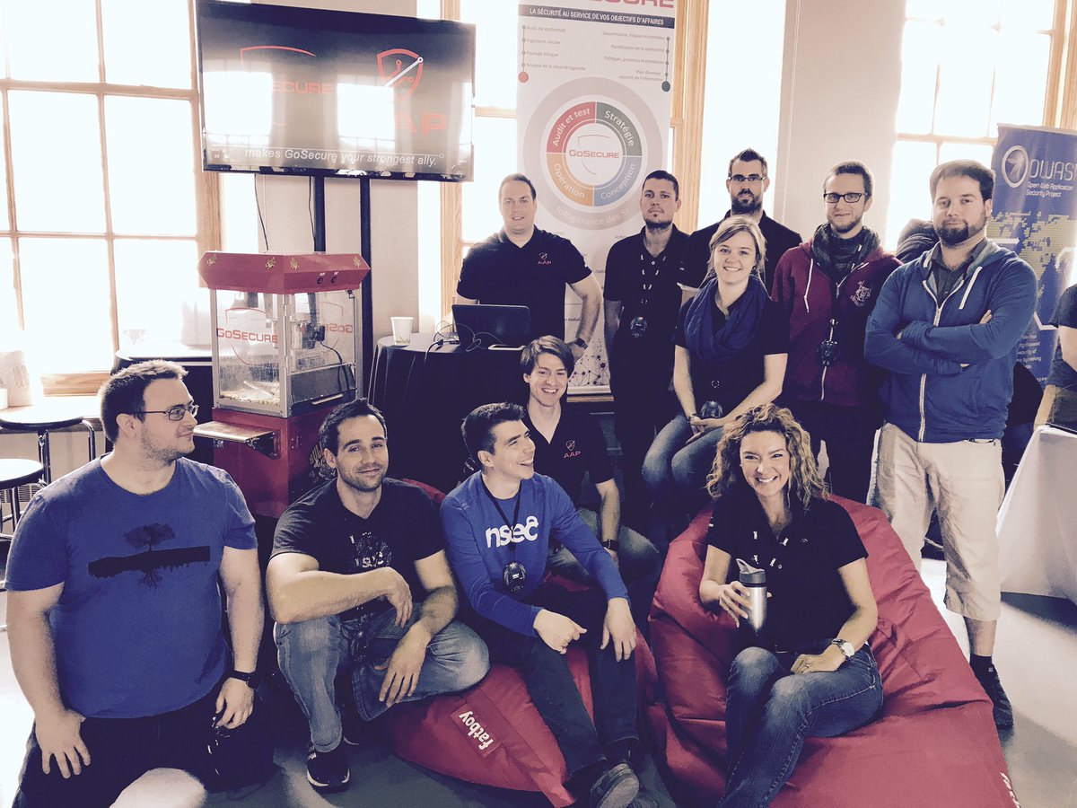 Une partie de la familia <a href="/GoSecure_Inc/">GoSecure</a> à <a href="/NorthSec_io/">NorthSec</a>