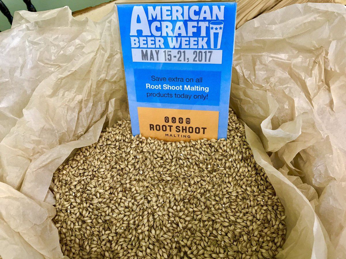 ElevatedFerment's tweet photo. Have you used any Root Shoot malts yet? Grown, harvested, and malted right here in #Loveland! @rootshootmalt #acbw2017 #brewlocal #COproud https://t.co/F9QxtvbL2g