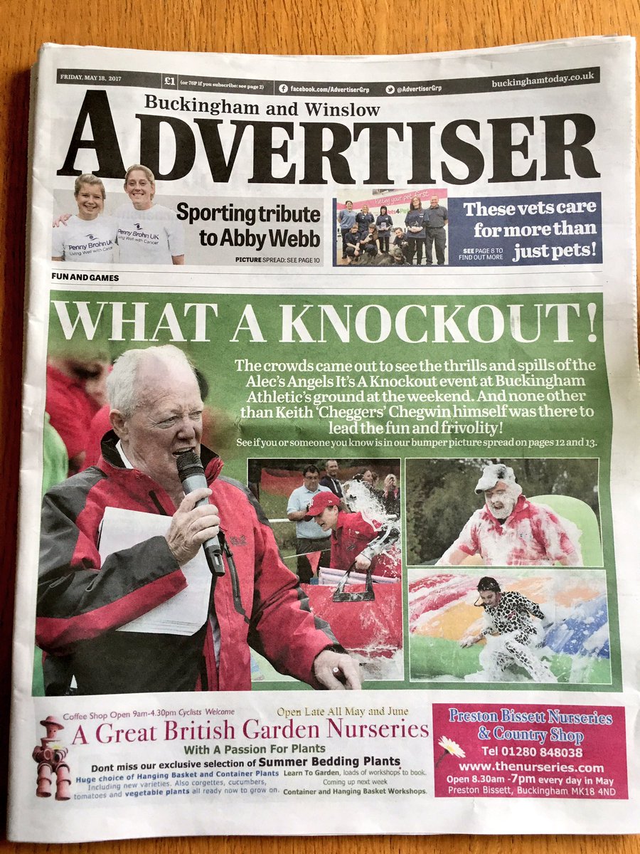WarrenWhyteUK's tweet image. As it&apos;s #LocalNewspaperWeek why not give the #Buckingham @AdvertiserGrp  a try? Out today! @Tom_Bamford1991 @misshoknews