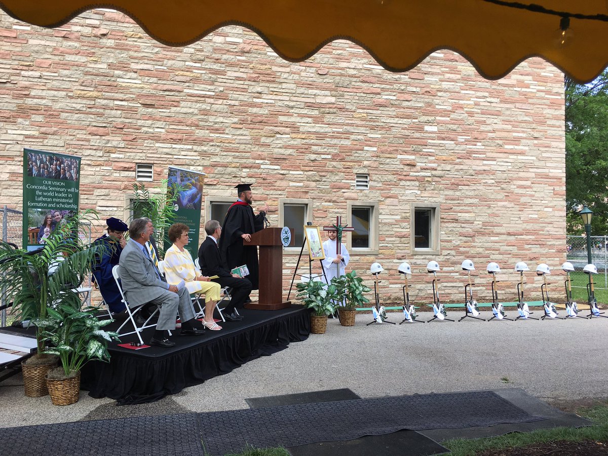 ConcordiaSem's tweet photo. "This is a historic moment." - Director of Library Services Rev. Ben Haupt #librarygroundbreaking https://t.co/kqY2RwrxNs