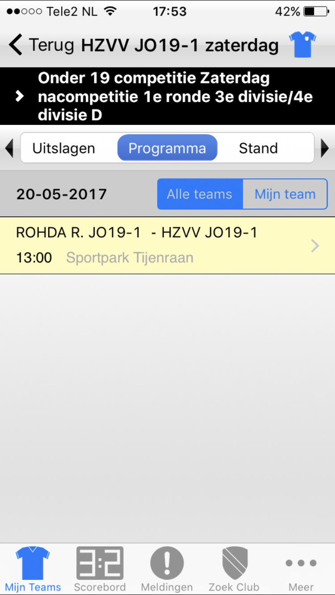 Morgen spelen we de returnwedstrijd, van de 1e ronde nacompetitie, tegen Rohda Raalte Jo19-1. De vorige wedstrijd eindigde in 2-2. #HZVV