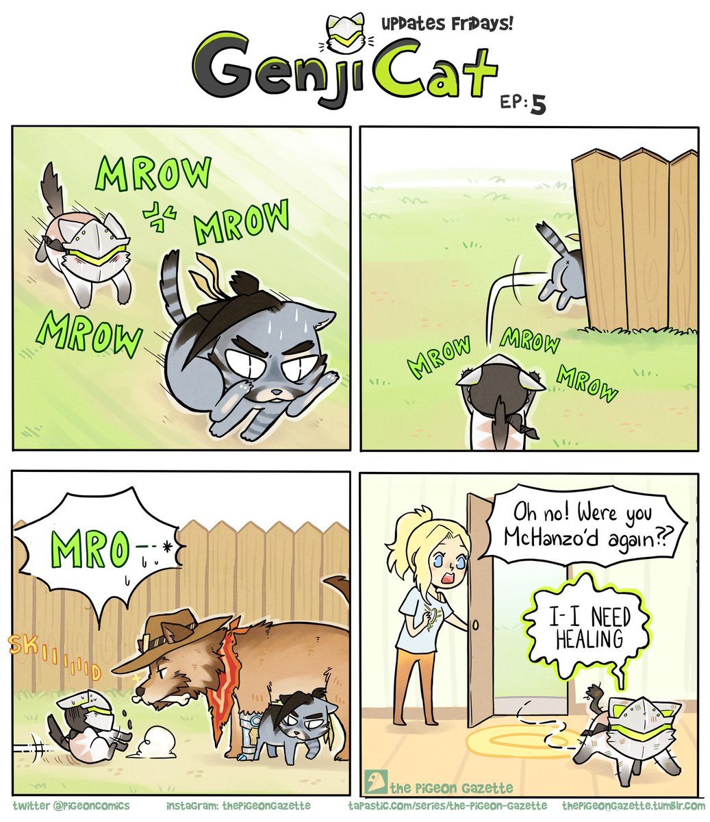 Moar! :3 Genji-Cat will update Fridays as a miniseries in TPG until I run out of ideas #overwatch #genjicat