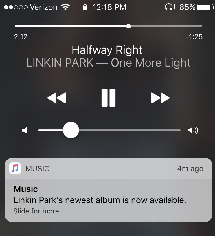 Trev412burgh's tweet image. When @AppleMusic is #HalfwayRight @linkinpark #CaptainObvious
