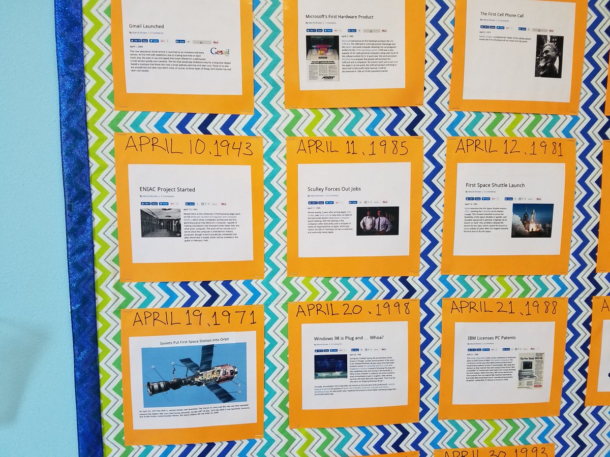 JessTrevino21's tweet photo. It's always important to teach technology history. April's bulletin board did just that!
@nekiactbecerra #AISDtech #techhistory https://t.co/D77wJ9HeHm