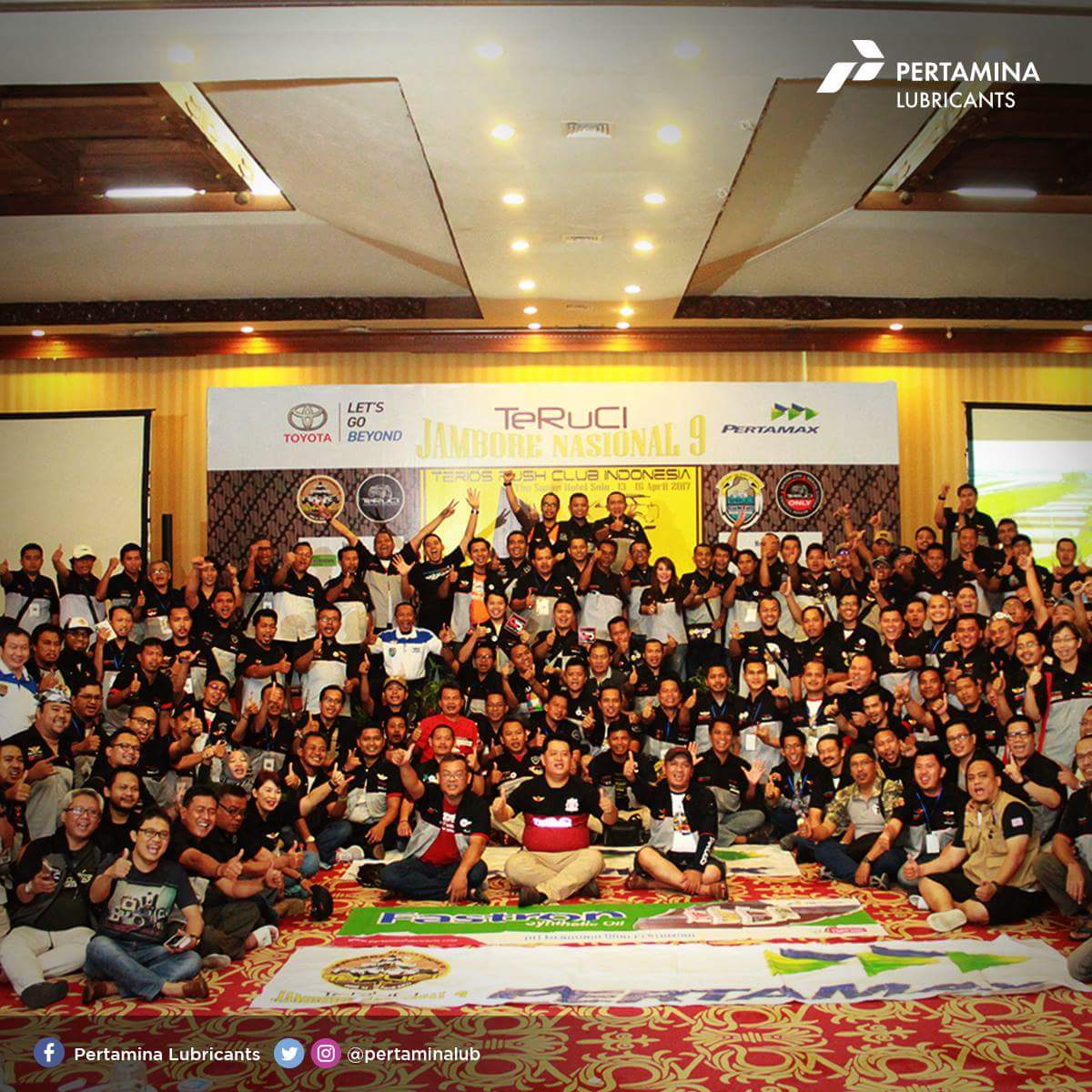 Pertaminalub's tweet photo. Selamat atas kesuksesan Jamnas-nya ya, Sobat @teruciers!
#ResponsibleBusiness #LubCommunity #RaiseTheBar https://t.co/6nnb9QdWQu
