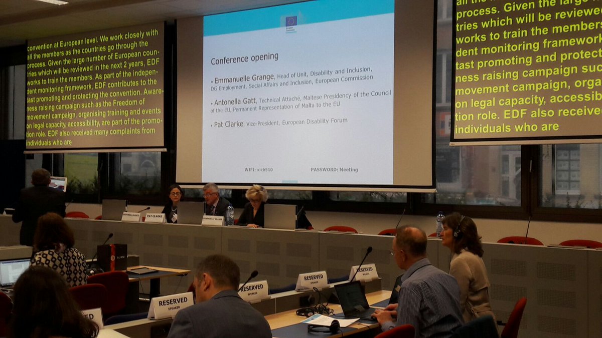 VelotypeNL's tweet photo. Providing real-time captioning at conference about #WorkForum #CRPD #AccessibilityAct #Velotype @MyEDF https://t.co/0RO4OlZB9v