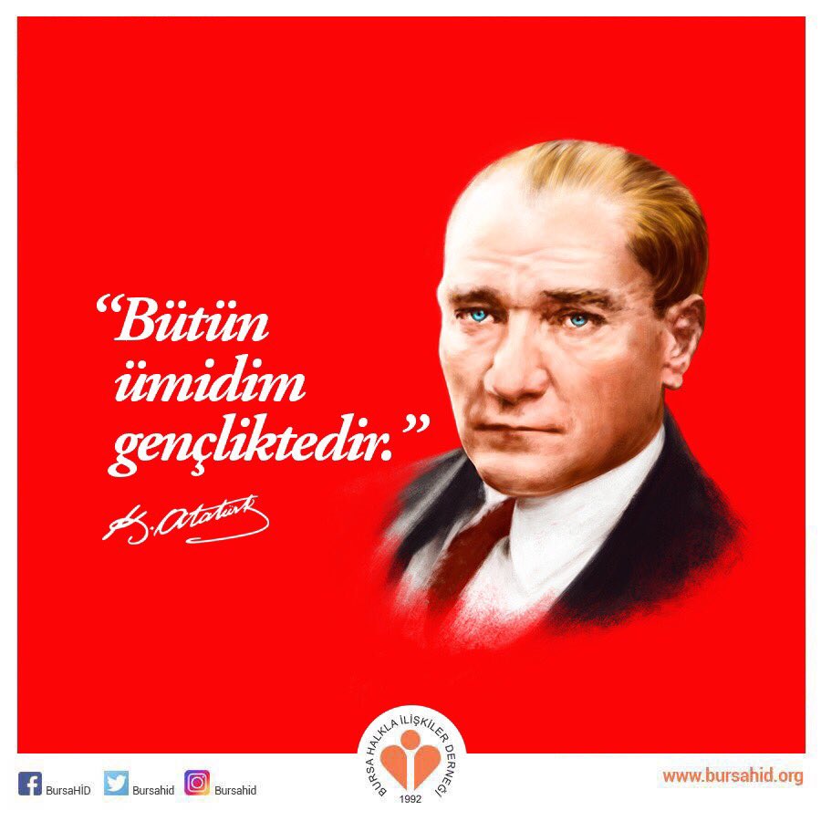 19 Mayıs Atatürk'ü Anma, Gençlik ve Spor Bayramımız kutlu olsun
#19Mayıs  #bursahalklailiskilerdernegi