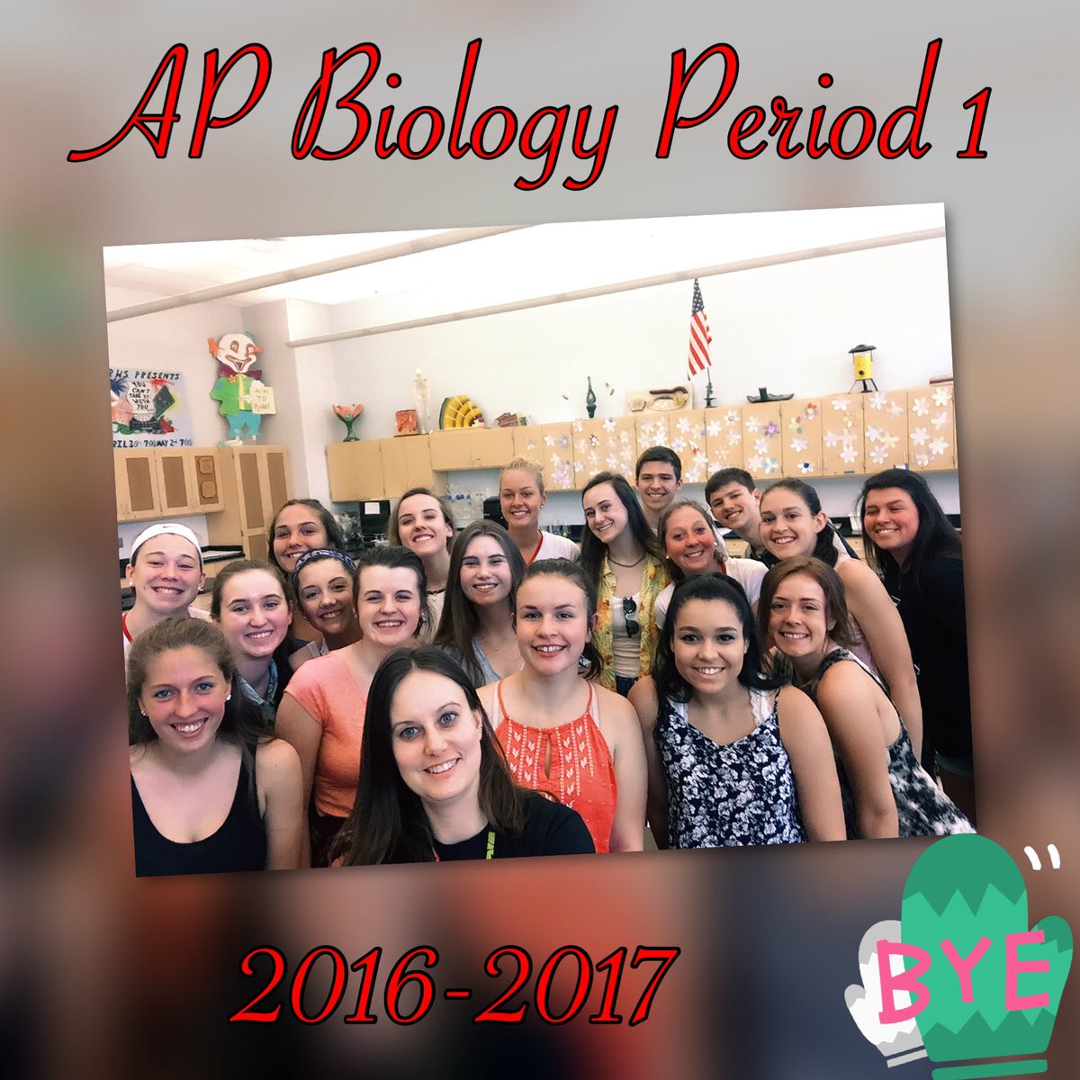 Ms_JBerry's tweet photo. Good luck class of 2017!!! This has been an interesting, entertaining &amp; productive year! You will be missed! #apbio #BerrysBio #classof2017 https://t.co/FN5gcR2Dzx