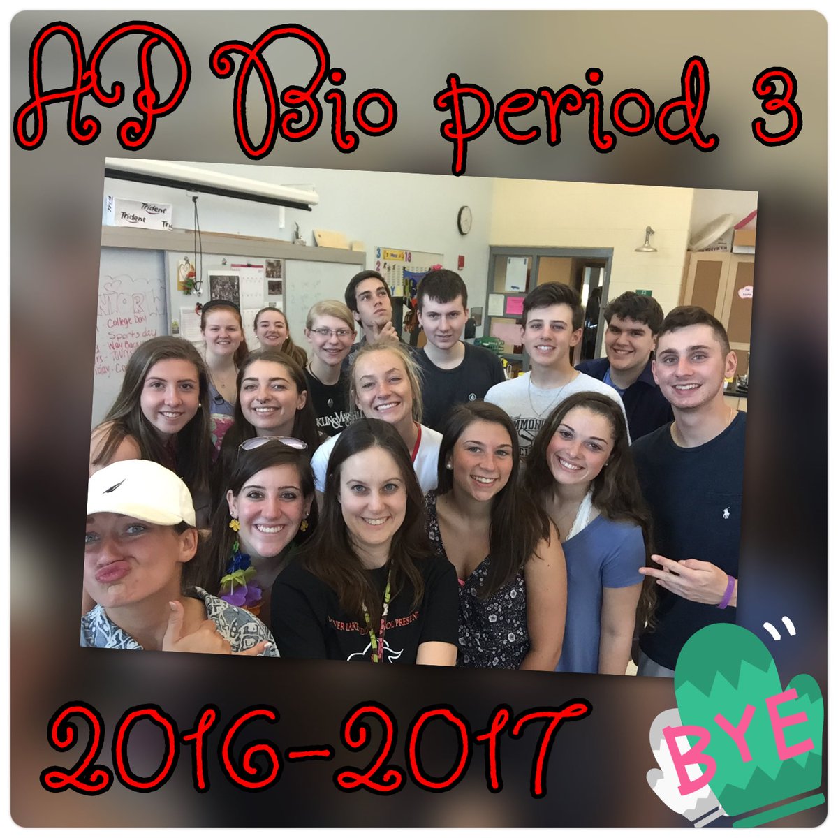 Ms_JBerry's tweet photo. Good luck class of 2017!!! This has been an interesting, entertaining &amp; productive year! You will be missed! #apbio #BerrysBio #classof2017 https://t.co/FN5gcR2Dzx