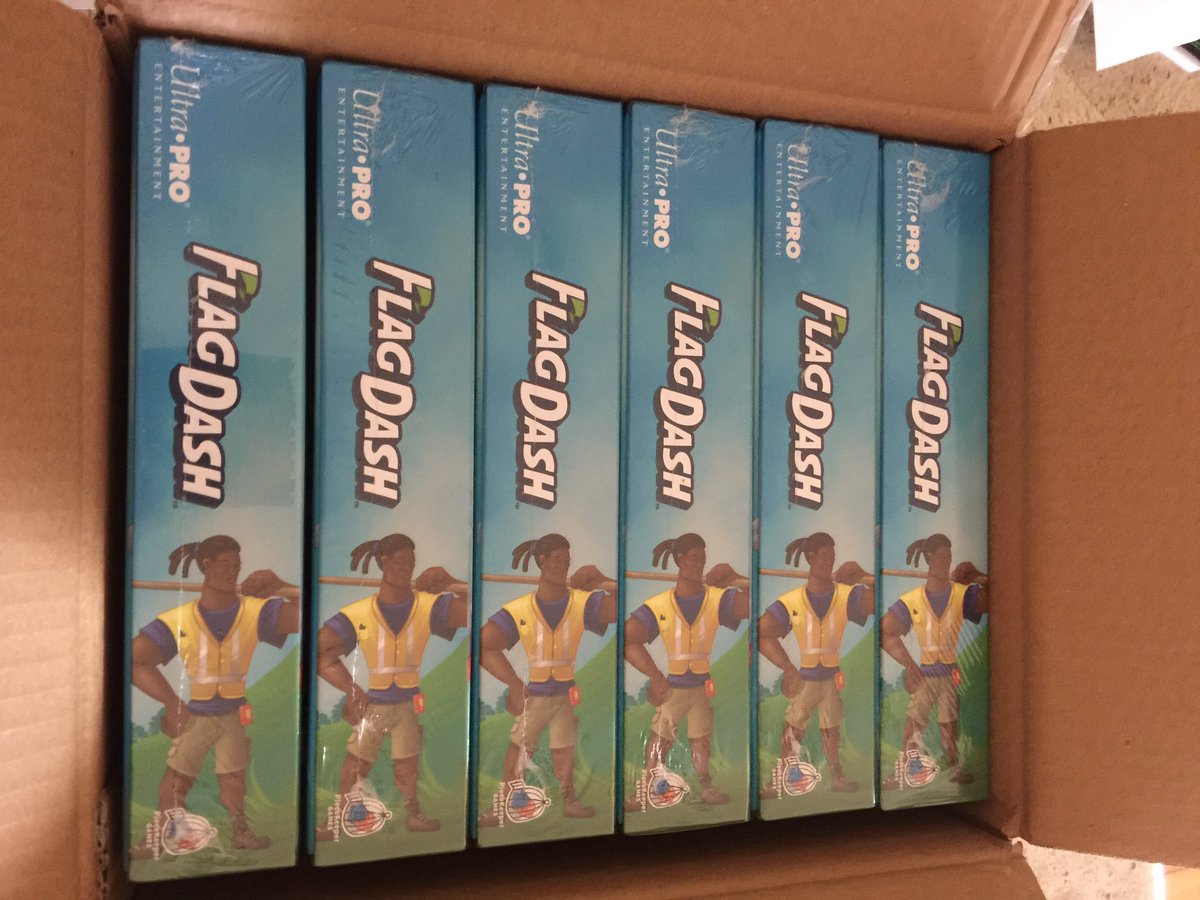 PieceKeeperGame's tweet photo. Look what arrived! Flag Dash reprint now has box the size of Codenames. #boardgames #flagdash https://t.co/2G5hD3xpzq