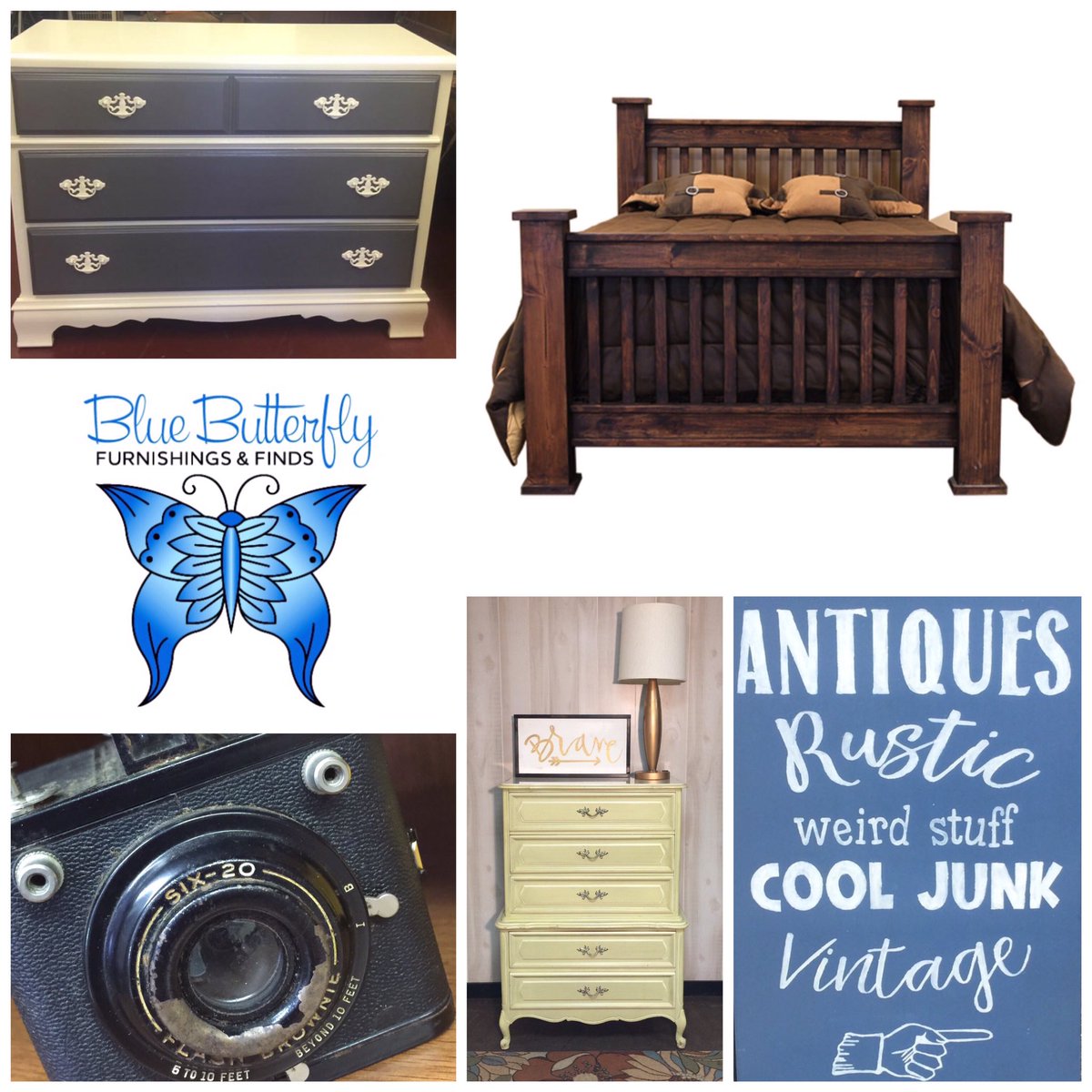 BlueButterflyFF's tweet photo. New products WEEKLY!!! @BlueButterflyFF @DowntownNoblesv #antiques #rustic #furniture #collectibles #vintage #weirdstuff #cooljunk #decor https://t.co/Pf96bFwXcG