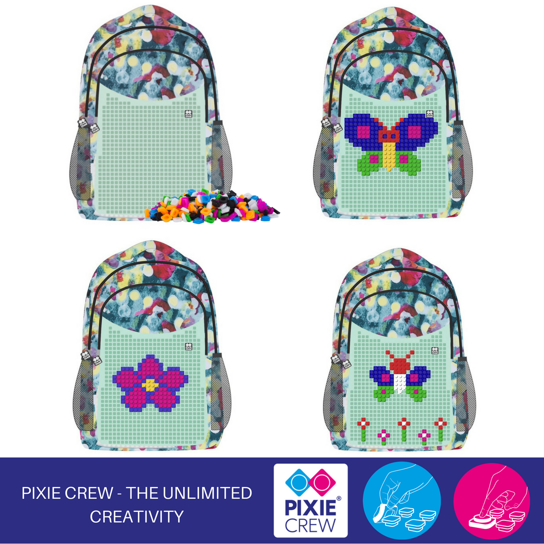 MilanGaba's tweet image. Friday's piece of creativity. One backpack - many designs. #pixiecrewglobal #8bit #pixels #pixiecrewbackpack