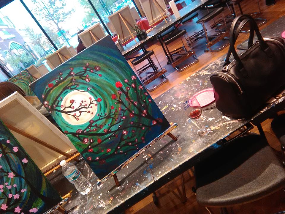 mark_assasin_is's tweet photo. my very first painting #fullmoon #cherryblossom #redwine #paintingclass #getlost #thelostexplorer https://t.co/AZ7L7AFYwz
