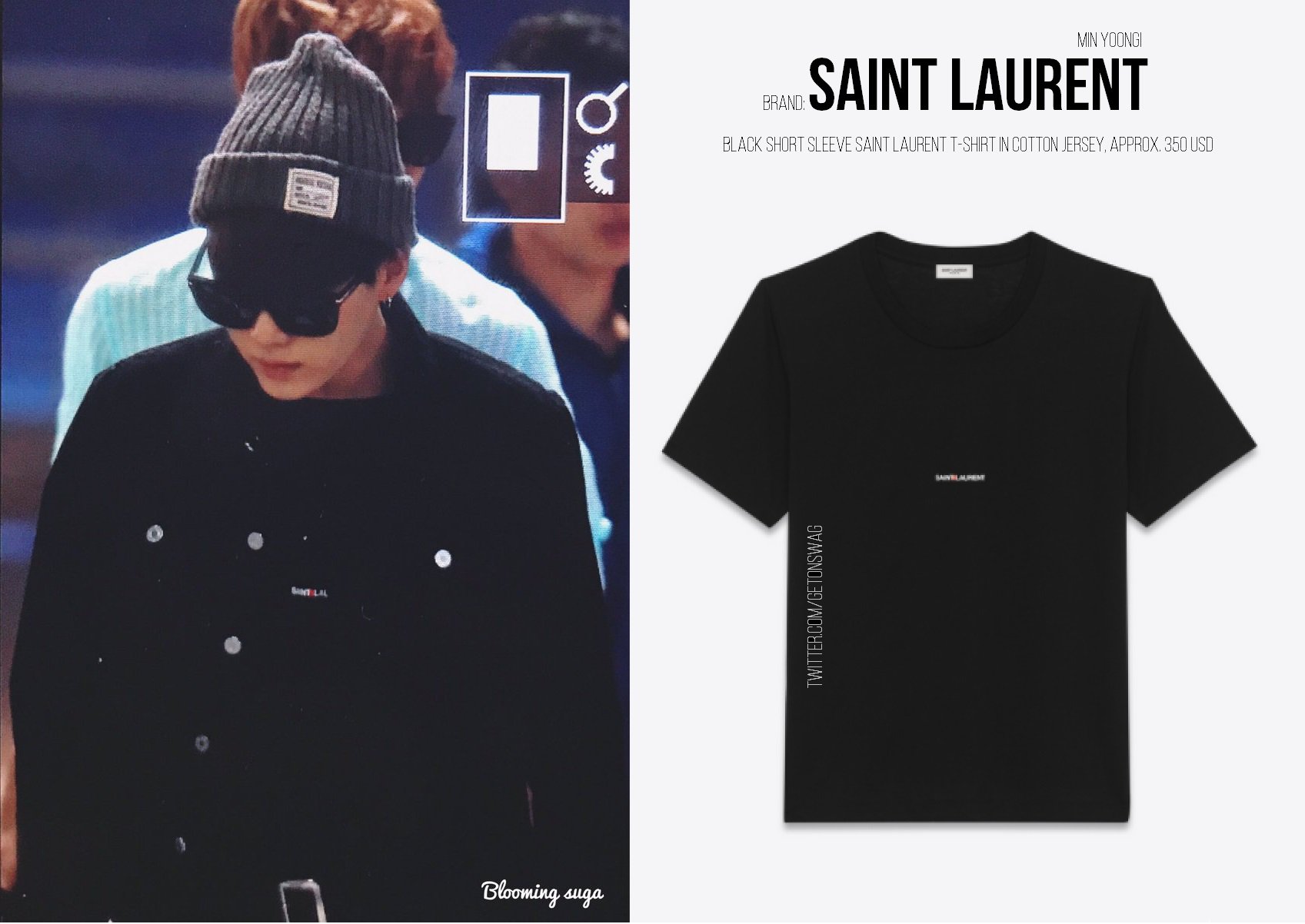 Beyond The Style ✼ Alex ✼ on X: SUGA #SUGA 180514 airport #BTS #방탄소년단 #민윤기  SAINT LAURENT large Sac De Jour duffle bag, DOLCE & GABBANA cropped  tapered trousers gifts 🎁from @Baidu_suga_bar