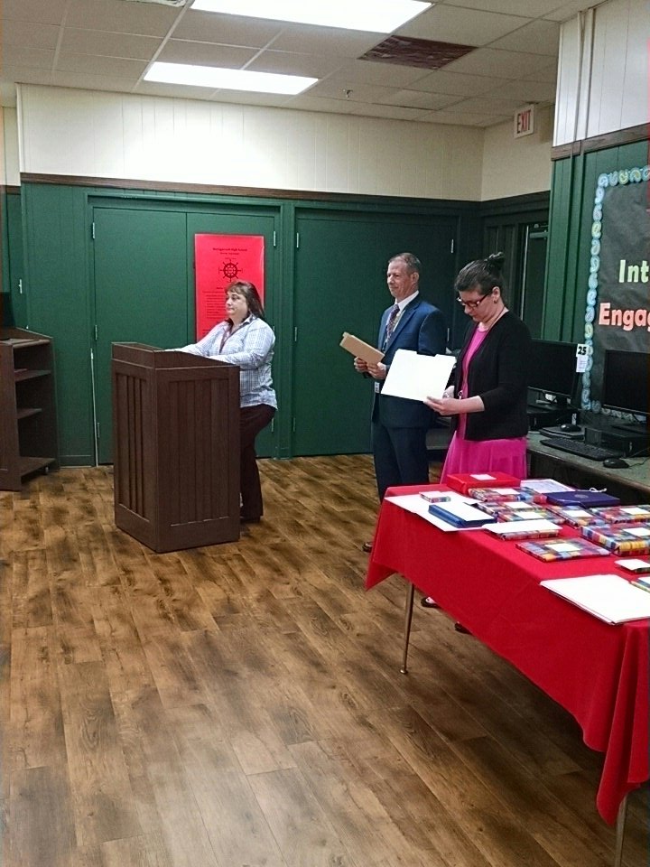 TobyGibbons1's tweet photo. NHS Junior Book Awards Gathering today in the Media Center. https://t.co/D7HGALXF1l