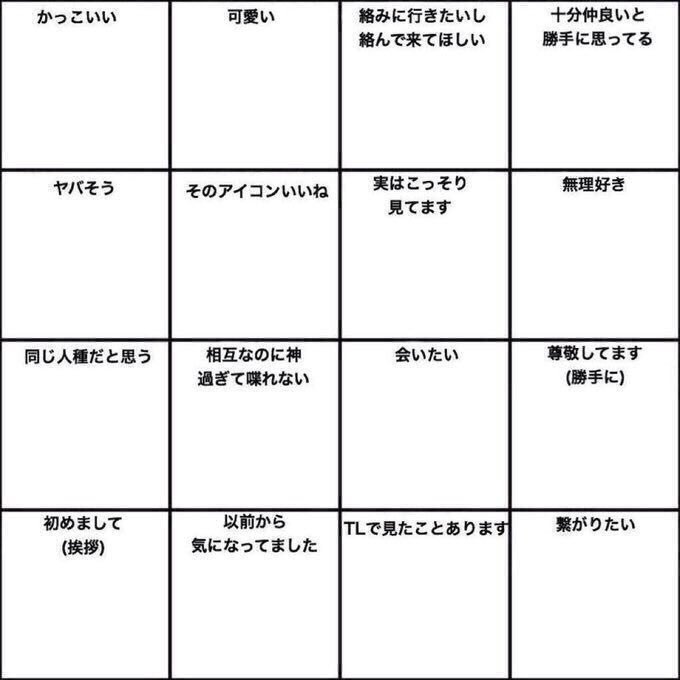 #いいねした人を勝手に図に追加してみようのコーナー
私もやりたい〜〜
相互非相互誰でも歓迎です? 