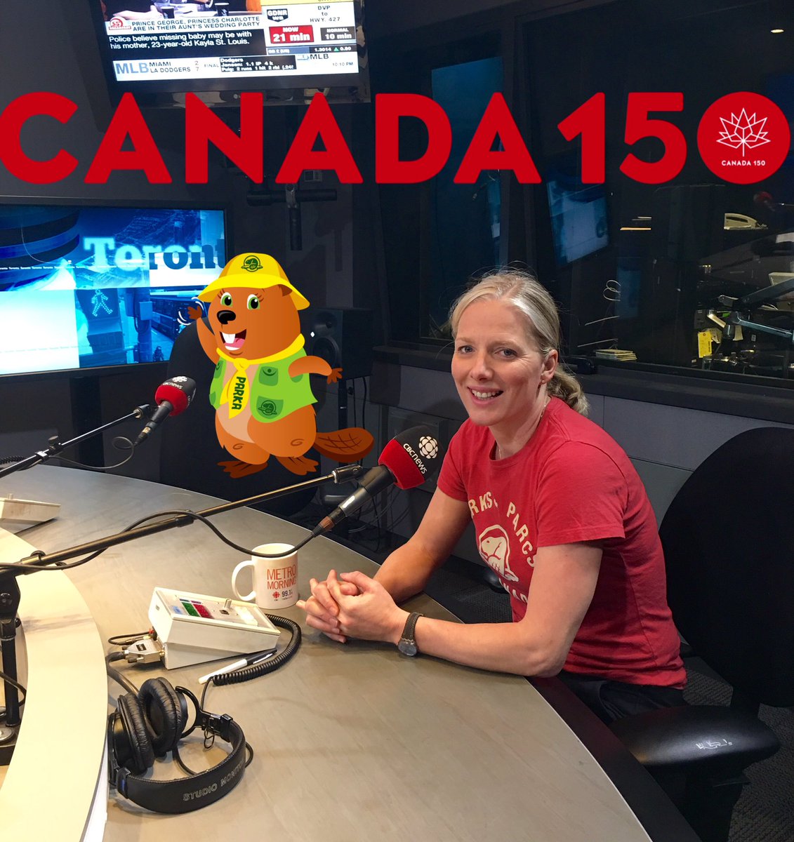 cathmckenna's tweet photo. Parka et moi faisons des entrevues ce matin pour parler de la nouvelle application @ParcsCanada, téléchargez la maintenant! #Canada150 https://t.co/xFMV1ubGZd