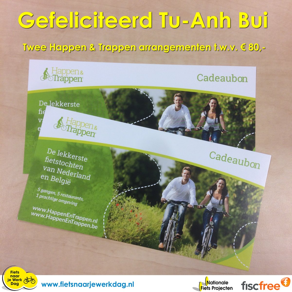 FNJWD's tweet photo. Ok nog ééntje dan! Omdat we een recordaantal deelnemers hadden hebben we nog een prijs verloot! Gefeliciteerd Tu-Anh Bui! #NFNJWD https://t.co/uVITHqu6E5
