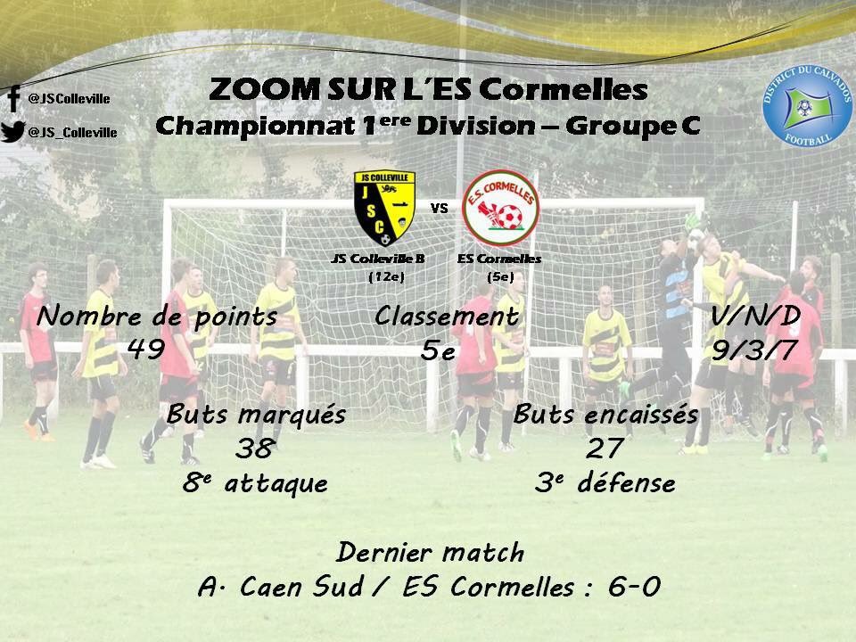 JS_Colleville's tweet photo. [SENIORS B] ⚽📈📉 Zoom sur l'@ESCFoot, adversaire de la #JSC B dimanche à 15h pour la J22 du groupe C de 1ère Division !
#JauneEtNoir https://t.co/ExBLQibGXK