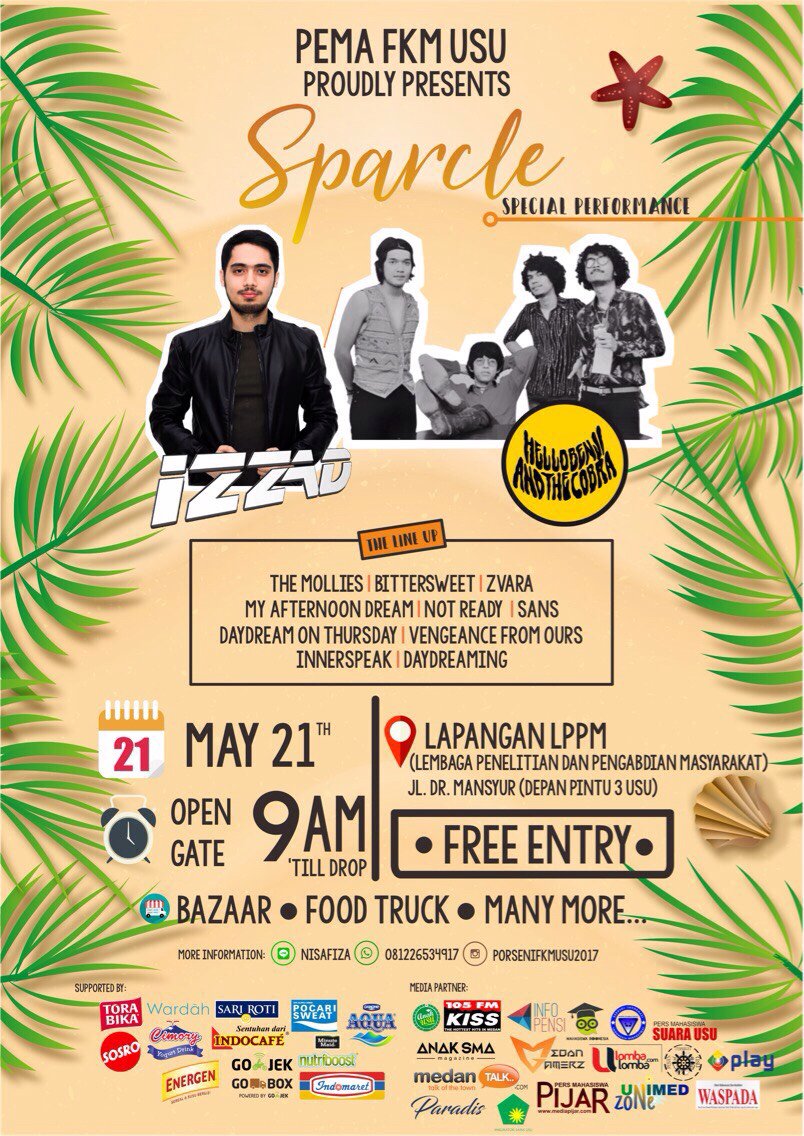 PEMAFKM_USU's tweet photo. [SPARCLE 2017]
In the end of our event, we're going to make this event unforgetable! Come, join, and enjoy the vibes from start till finish! https://t.co/aH2tEsjcEE