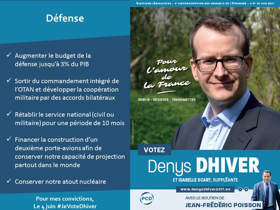 DenysDhiver's tweet photo. Mes propositions pour redonner à la France ses capacités de défense. #extcirco04

Retrouvez mon programme complet : https://t.co/a1M4UnqIua https://t.co/BPVx0GHDbL