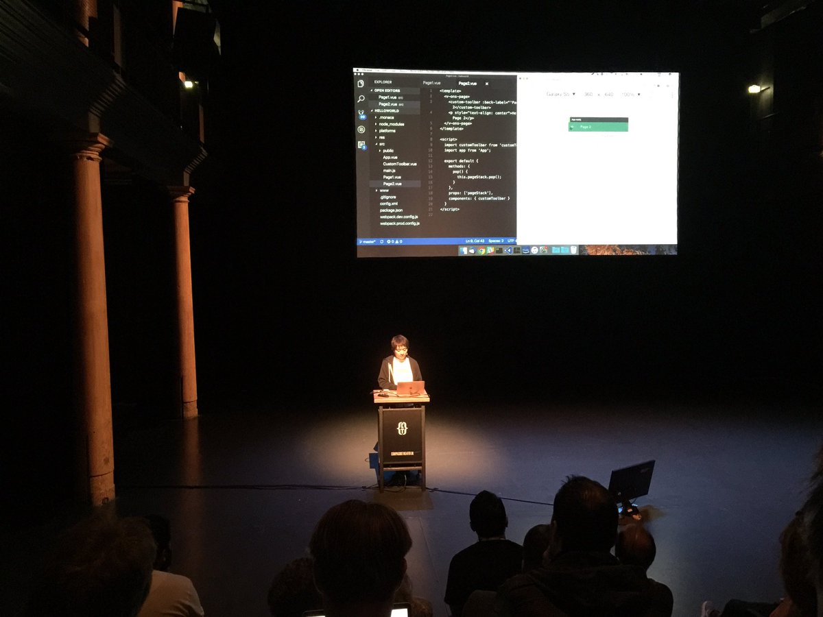 aniskadri's tweet photo. Masahiro talking about @monaca_io and @OnsenUi UI #pgdayeu https://t.co/Z5rWnvxVCH