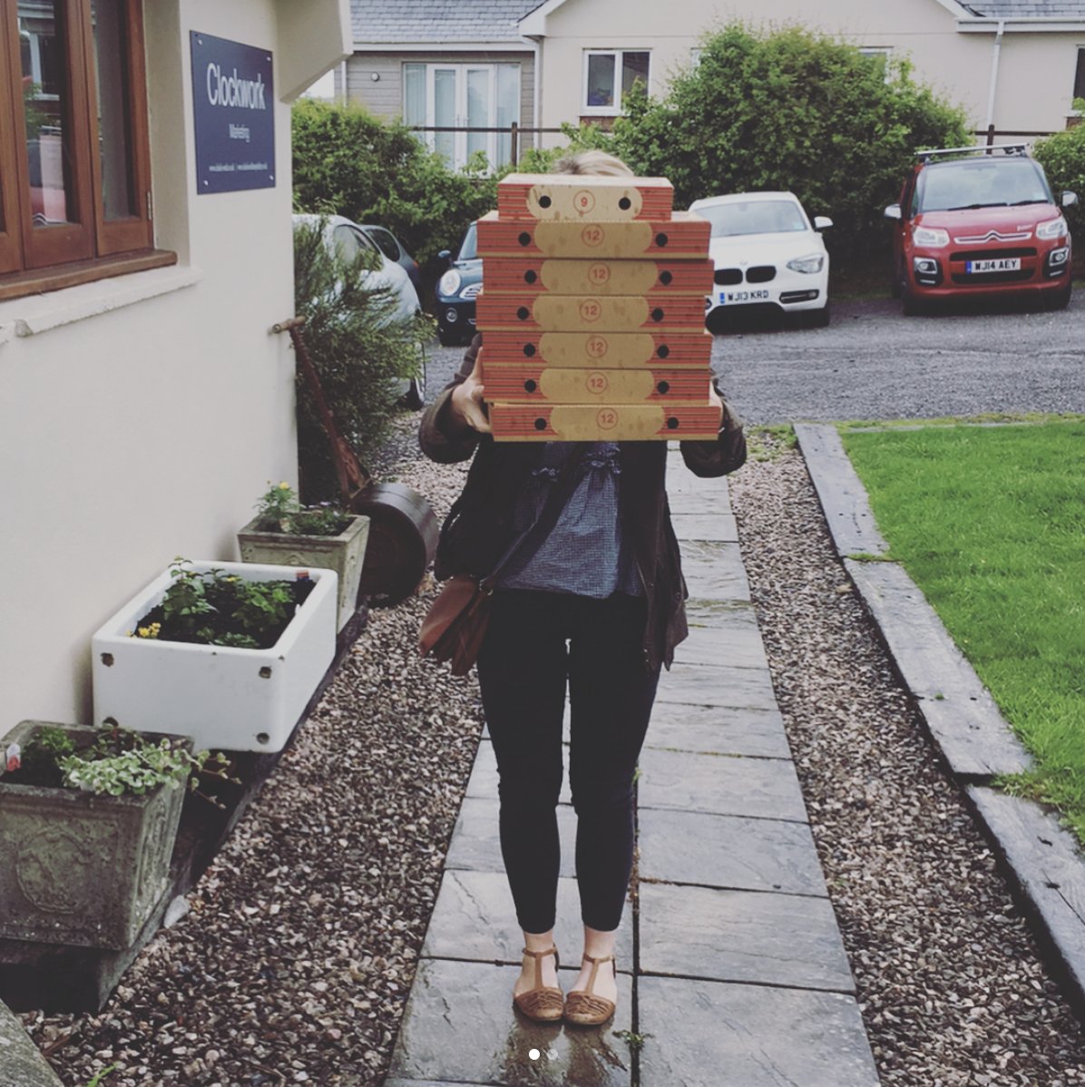 ClockworkM's tweet photo. Happy #NationalPizzaPartyDay we are celebrating with lunchtime #pizzas courtesy of @pizzacafenewton #clockworkmarketing #hospitality #Friday https://t.co/PvJsw88ryk