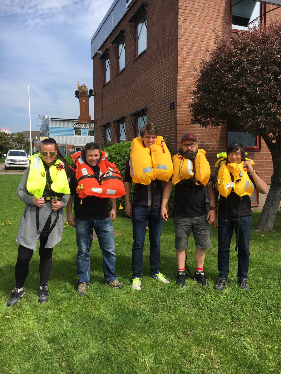 CM_Hammar's tweet photo. We are celebrating Lifejacket to work day, with our newest employees at Hammar 😎 #RSWI2017 #SafeBoating #inflatablelifejacket #hammarinside https://t.co/GS4DaRWkir