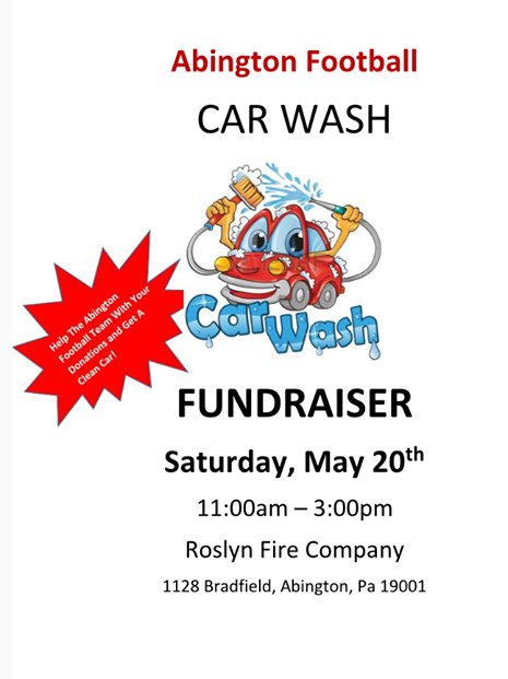 GhostsFootball's tweet photo. Support our boys and de-crud your car!  Sat 5/20, 11-3 Roslyn Fire House  @roslynfire https://t.co/SWpO3BECk6