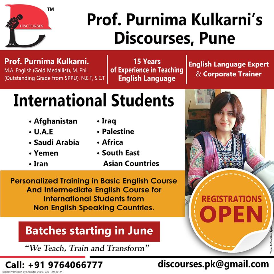 DiscoursesPune's tweet photo. #Discourses #DiscoursesbyPurnimaKulkarni #DiscoursesPune #ProfPurnimaTrivediKulkarni #PurnimaKulkarni #InternationalStudents https://t.co/2kaFPyt4fb