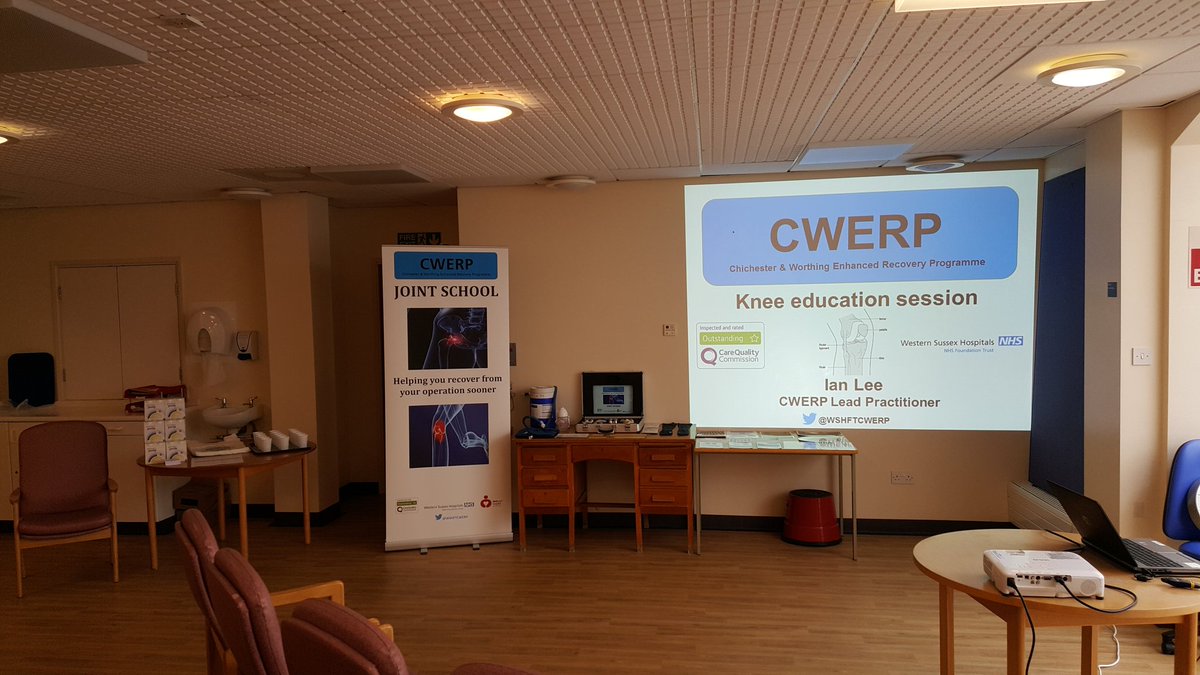 UHSUSSEXCWERP's tweet photo. New look Joint School with @WSHFTCWERP 
Patient education 
Face to face contact with the team
Helping you recover from your operation sooner https://t.co/8MwbKHJl1d