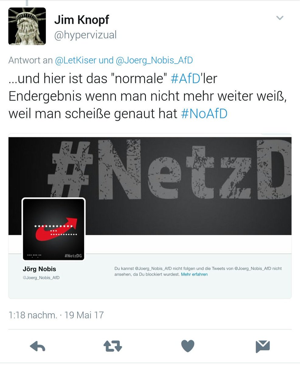 LetKiser's tweet photo. Landesvorsitzende @Joerg_Nobis_AfD zeigt mustergültig, warum #AfD-Politiker so oft blocken: Damit sie ungestört #FakeNews verbreiten können. https://t.co/vYqbO7cerJ