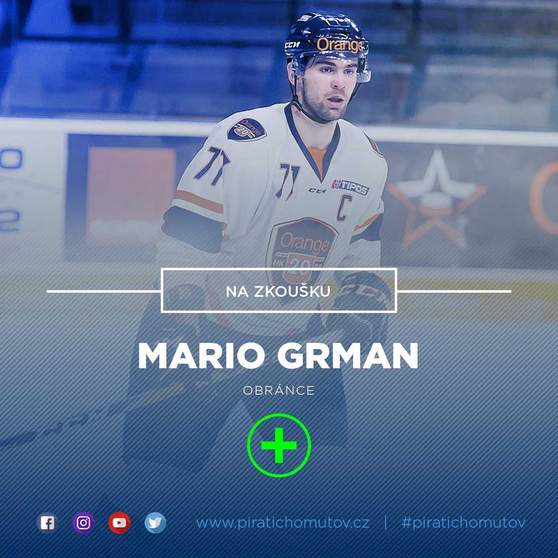 PiratiChomutov's tweet photo. Obránci @AlexRasner27 (21 let - doposud @hcolomouc) a Mario #Grman 🇸🇰 (20 – Žilina) u nás absolvují během přípravy na ledě zkoušku. #TELH https://t.co/XGMUU2KbtU