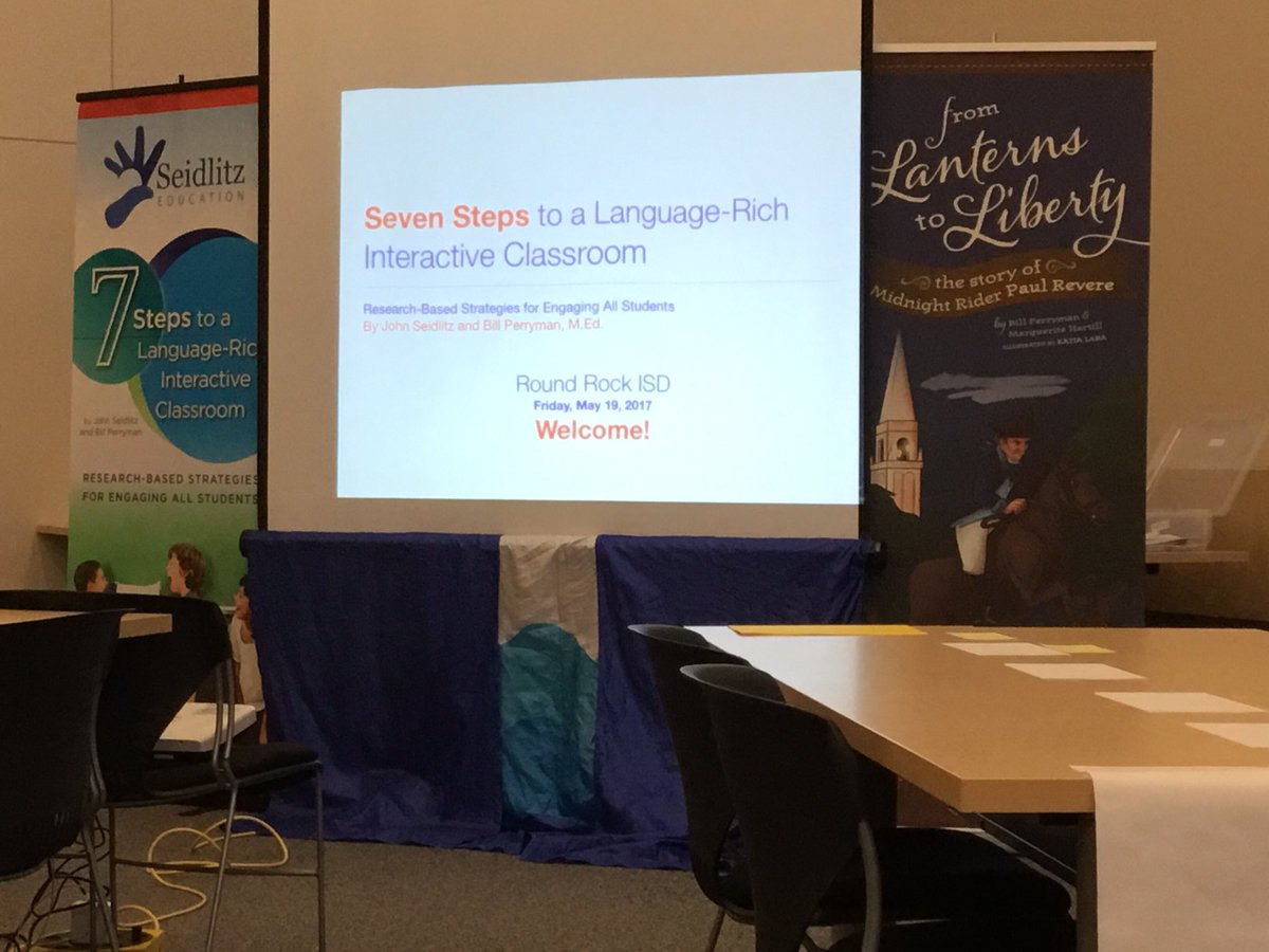 Ready to learn from Bill Perryman with secondary Social Studies teachers! <a href="/RoundRockISD/">Round Rock ISD</a>   
Bill will be back in August. #humanitiesrock17