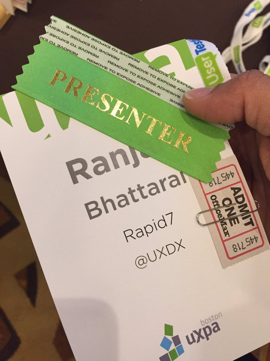 Registered. #UXPABOS17
