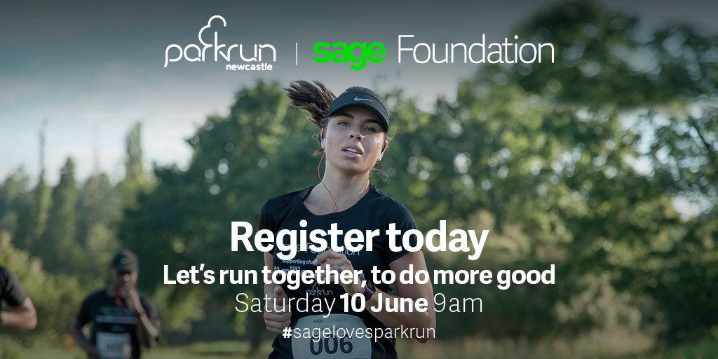sageuk's tweet photo. Let's run together, to do more good! Support the $1million challenge on 10th June #sagelovesparkrun #Parkrun https://t.co/98oQ2vo3eS https://t.co/OsnlBynpCW