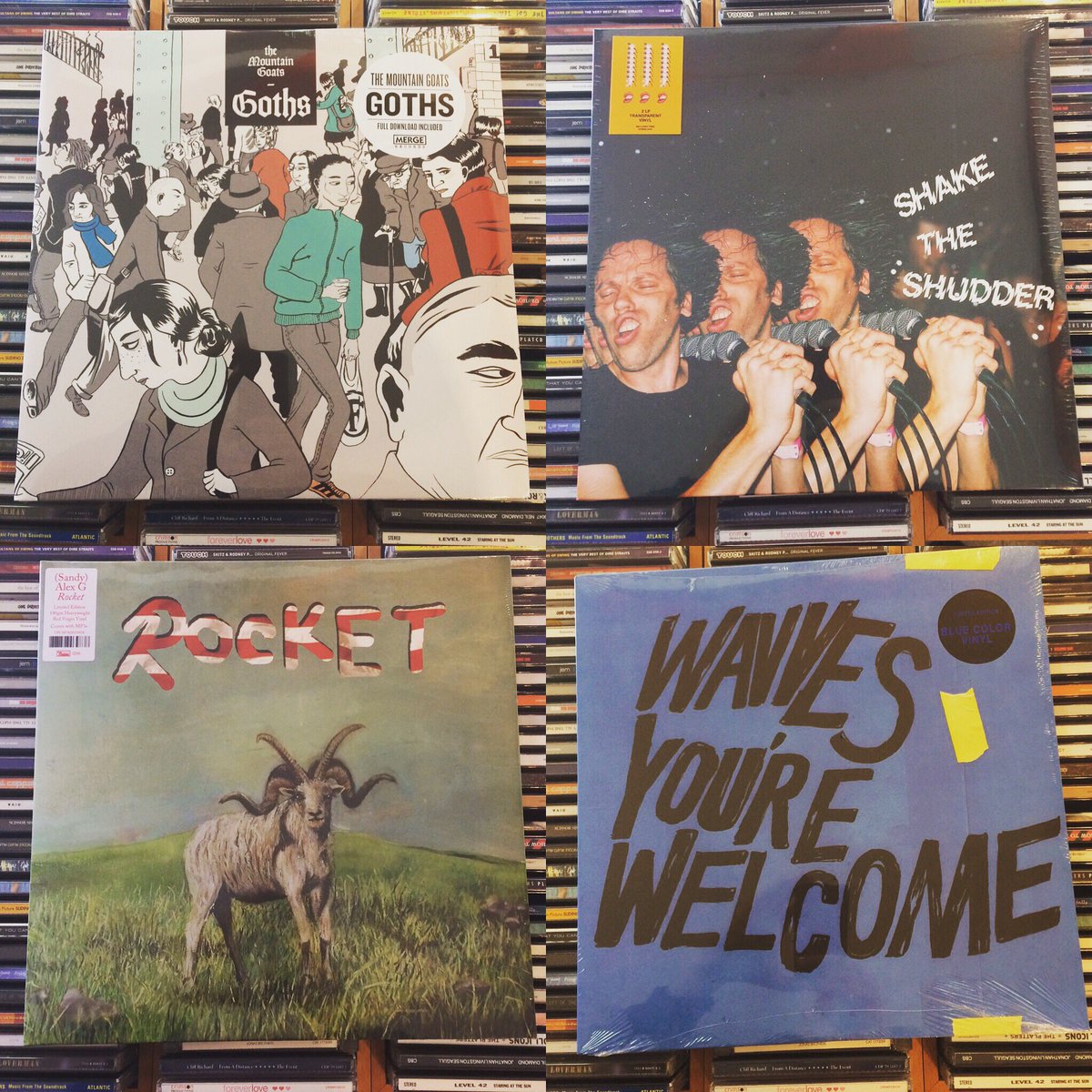 Loads of great new records out this week from The Mountain Goats, iii (chk chk chk), Alex G (Sandy) and Wavves. Get them all in-store now!!