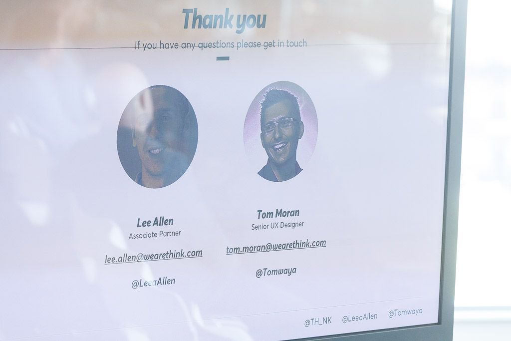 DesignMeansBiz's tweet image. And to close, by popular demand. Tom @tomwaya and Lee @Leeaallen from @TH_NK, taking us into the future of Artificial Intelligence