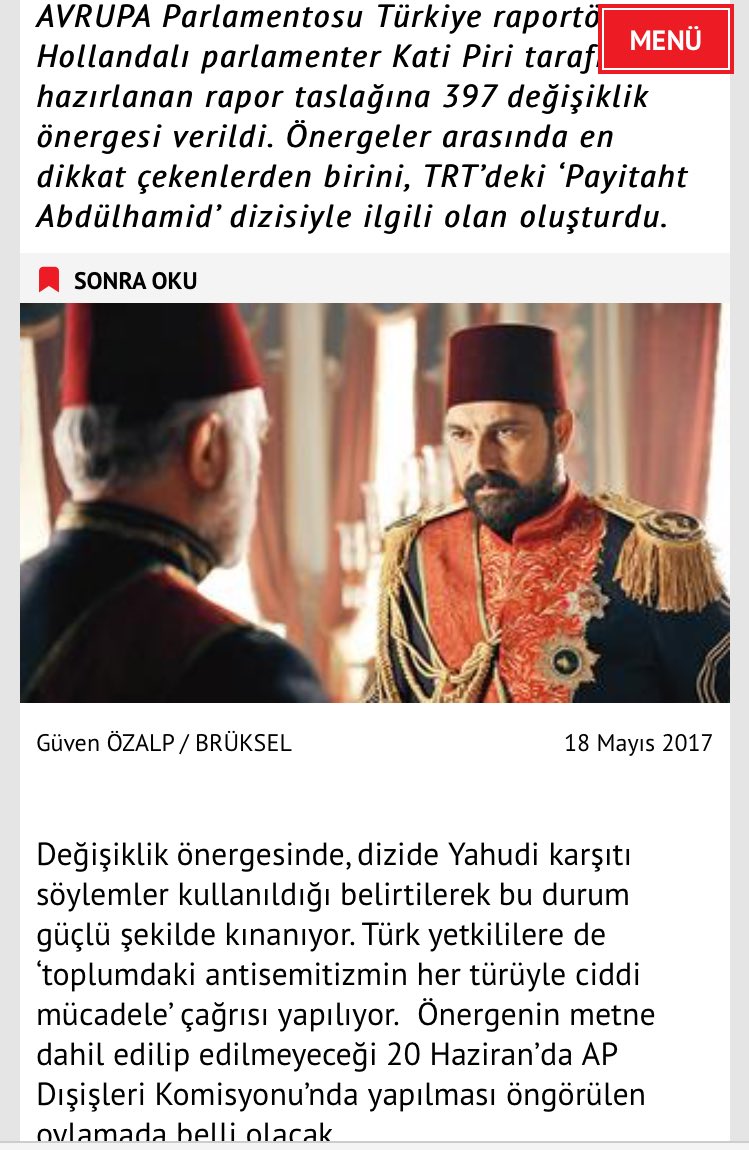 Bizi 'Yahudi düşmanlığı' ile suçlayan Avrupa Parlementosu bilsin ki; biz 'Terörizme-Teröriste düşmanız'...
#Payitaht 
#KurtlarlaDans
