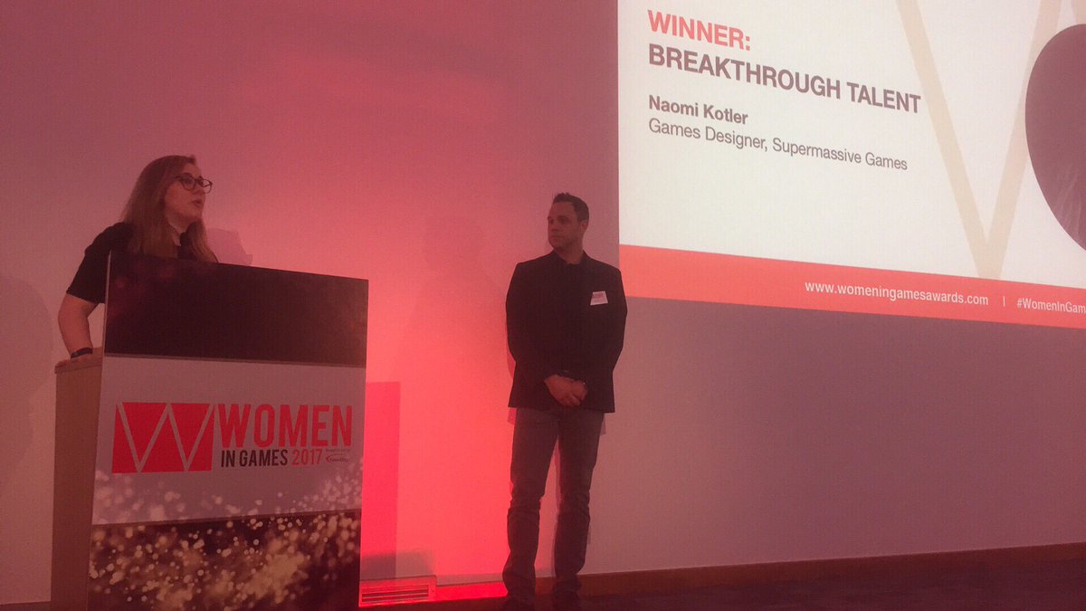 AardvarkSwift's tweet photo. Congratulations to @naomikotler of @SuperMGames for winning @AardvarkSwift &amp; Women in Games Breakthrough Talent Award! #Gamedev https://t.co/hOf4989aTT