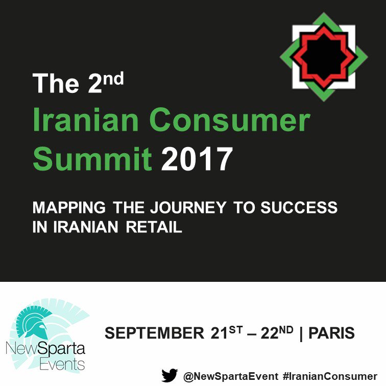 NewSpartaEvents's tweet photo. Follow all the latest updates for the 2nd Iranian Consumer Summit 2017 at: https://t.co/WddTgWvuvv #Iran #FMCG #Invest #Consumer #Retail #EM https://t.co/d8PX8ZOkH9