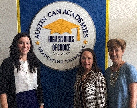 onestarfdn's tweet photo. Liz Darling and OneStar board members tour Austin Can Academy, a dropout recovery school, with amazing results! #austincanacademy https://t.co/A3iti7iEnr
